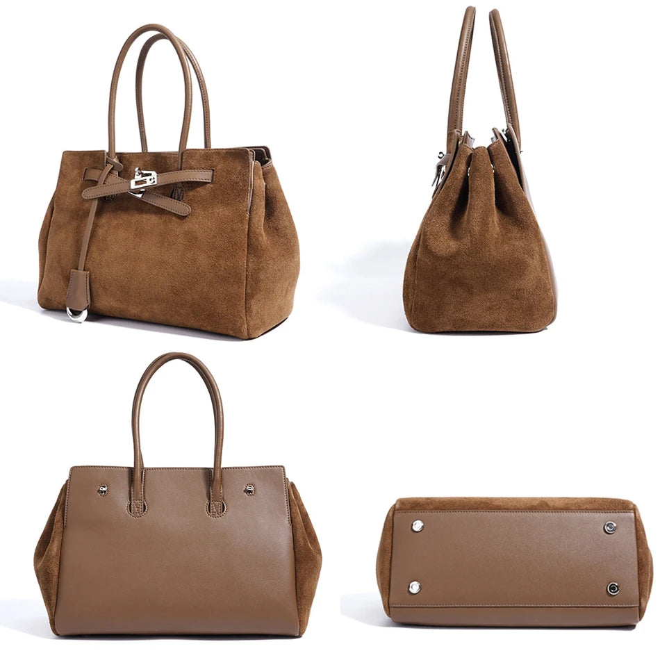 Grand sac Tote en Cuir Splitté Souple  Design