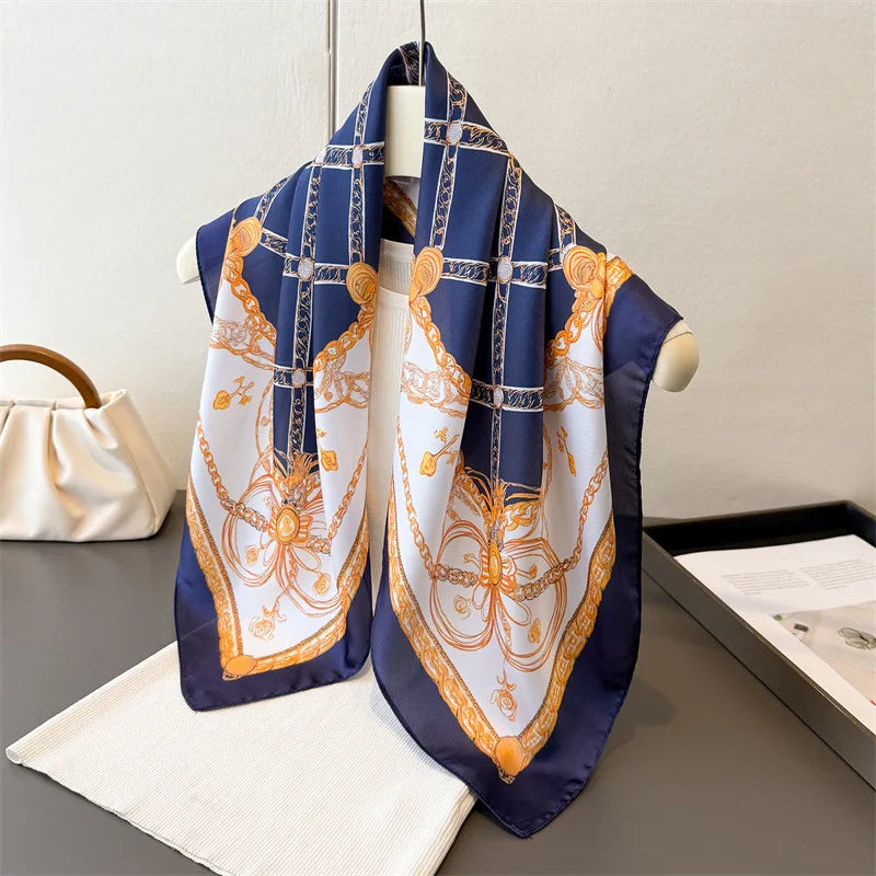 Foulard Carré Femme Motif Paisley – 70×70 cm, Doux & Multicolore MYNELIA