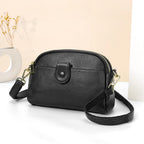 Petit sac épaule en cuir de vachette à poches intérieures