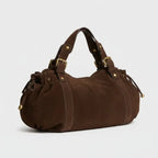 Sac Tote Boston PU Souple Imperméable Rivets Rétro