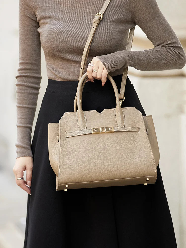 Sac à main en cuir première couche – Style minimaliste