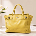 Sac Tote en cuir PU Souple Boucles Métal Double Poignée