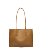 Light Brown 2025 Women OL Handbag Genuine Leather Ladies Shoulder Purse Big Tote Bag Large Capacity Shopper Bags Pocketbooks MYNELIA