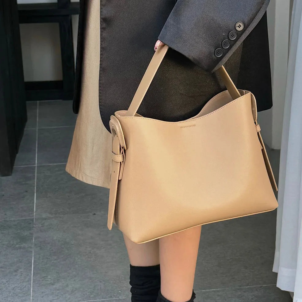 Sac à main tote bag cuir véritable–Sac cabas luxe grande capacité MYNELIA