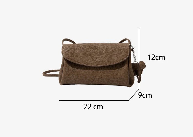 Sac bandoulière en cuir Flap 3 Poches – Bandoulière réglable