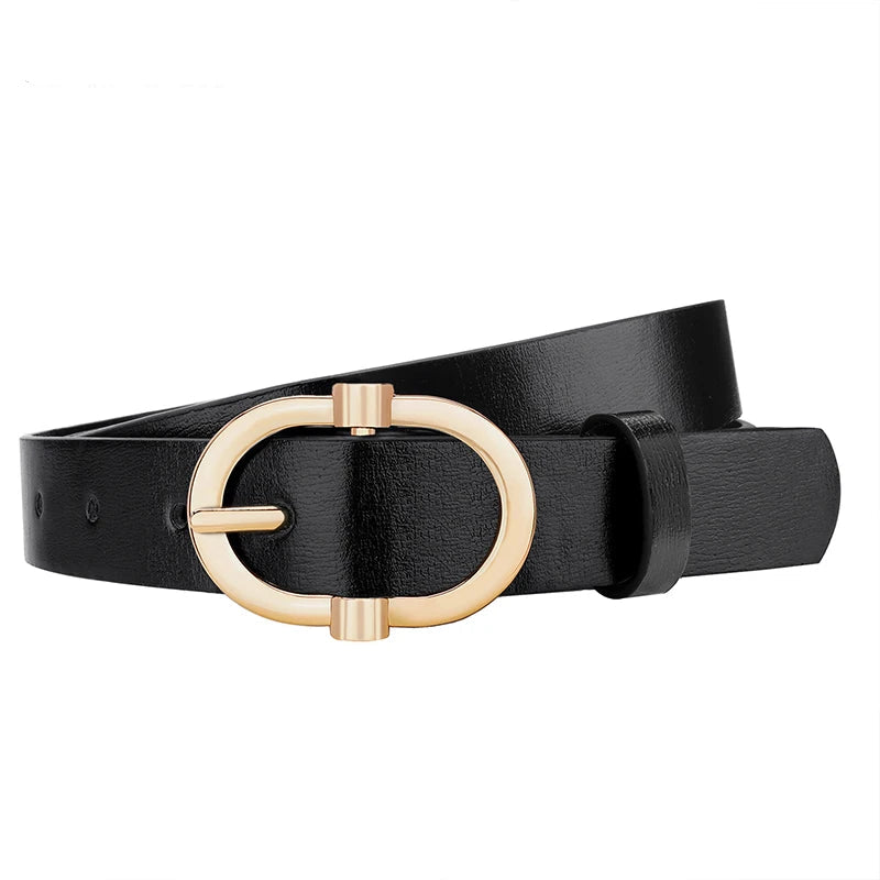 Ceinture femme boucle dorée – Simili cuir vintage