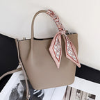 Sac Tote Cuir Véritable Ruban Décoratif Espaces Intérieurs