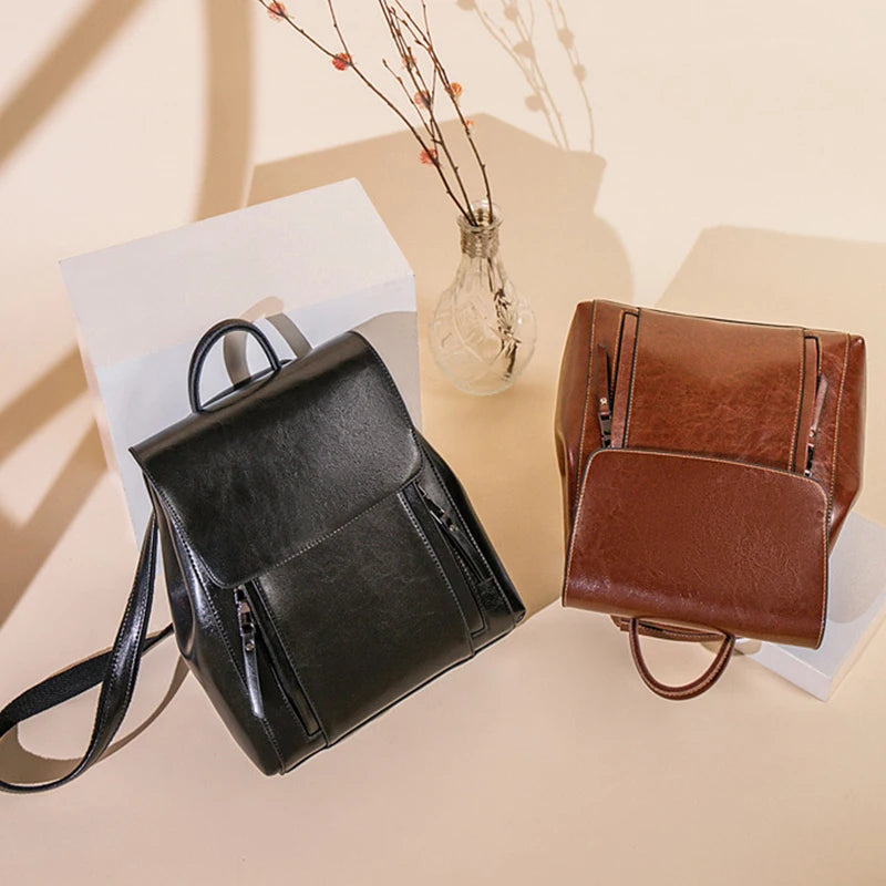 Sac à Dos Cuir Véritable 3-en-1 Convertible