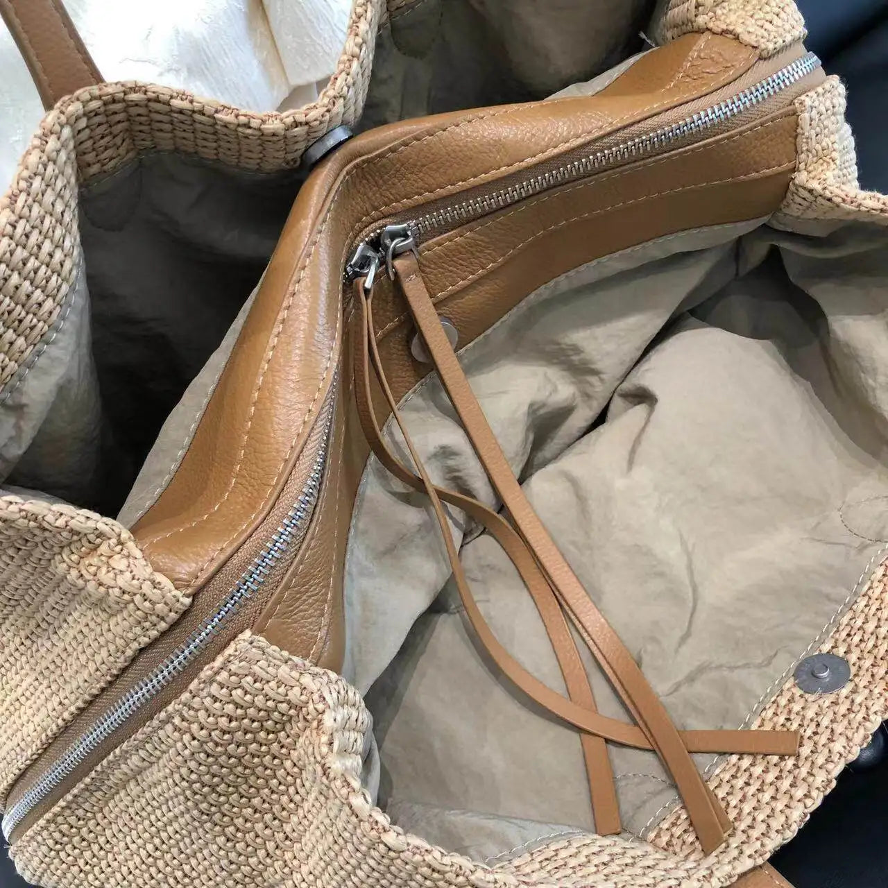 Sac tote cuir – Grande capacité Été
