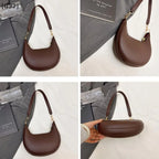 Sac Baguette en cuir PU Demi-Lune Léger