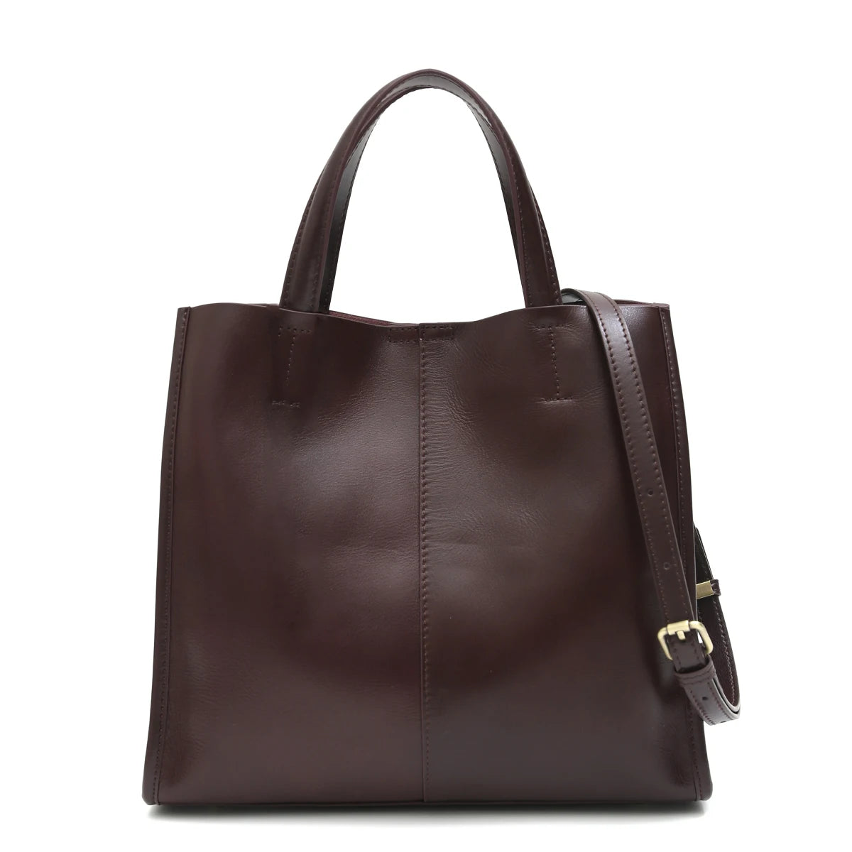 Minimalist Vintage Genuine Leather Tote Women Luxury Classic Top-handle Bag Large Capacity Cross body Shoulder Handbags Business MYNELIA