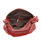 Sac hobo cuir véritable- Zippé bandoulière MYNELIA