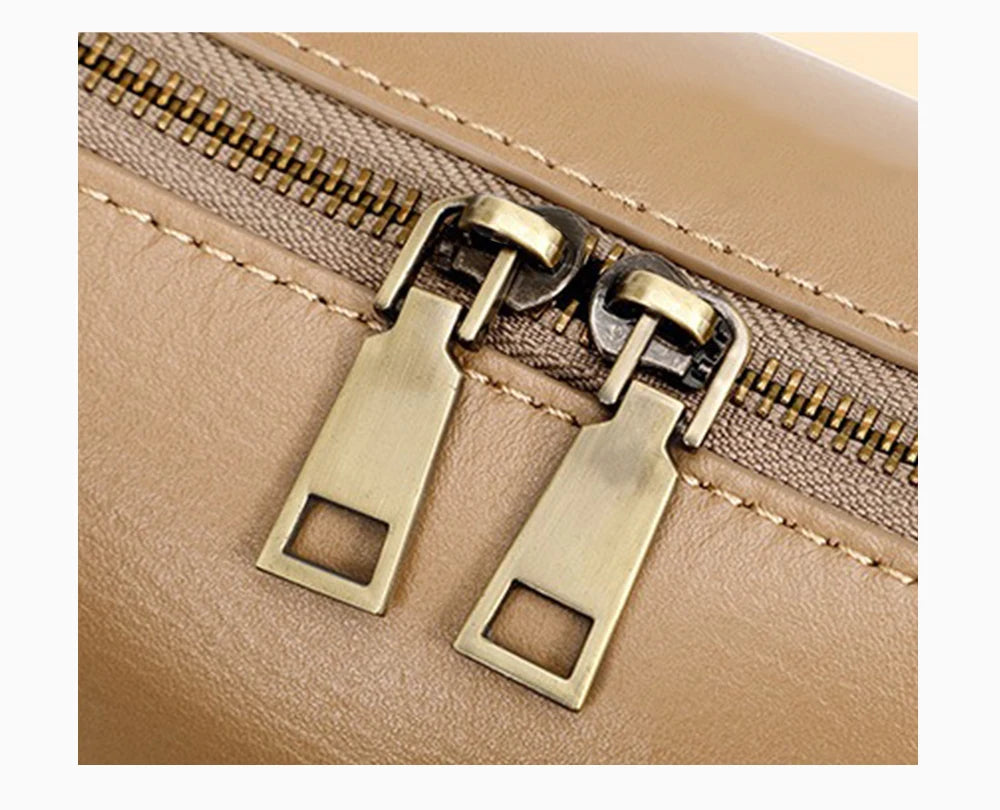 Zency Damen Handtasche aus echtem Leder Rindsleder Umhängetasche Große Boston Crossbody Satchel Für Mode Bolsa Zwei Riemen