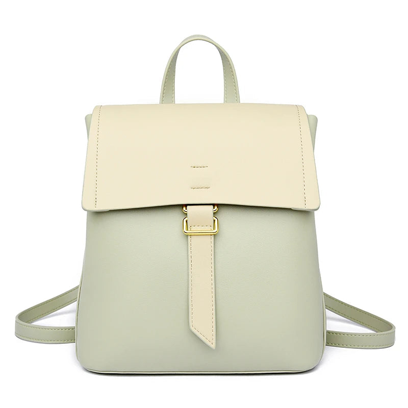 Sac à Dos Cuir PU Femme – Grande Capacité, Anti-Vol & Rivets MYNELIA