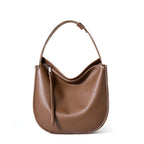 Sac Demi-Lune en Cuir Véritable Souple Vintage