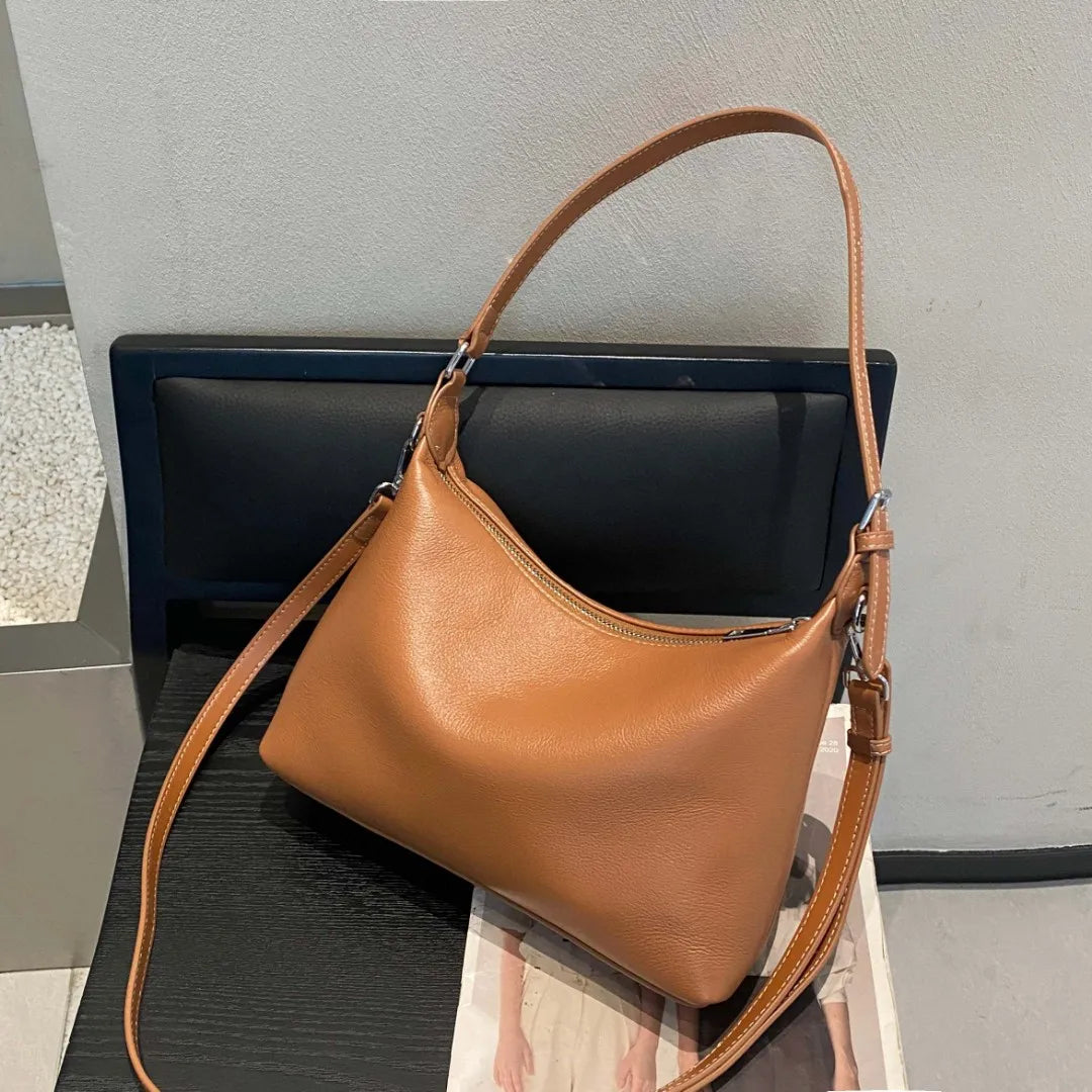 Sac Cuir Première Couche Natural Texture Organique