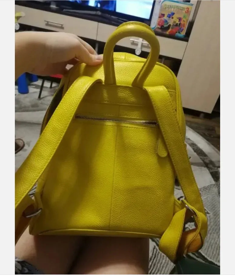 Sac à Dos Femme en cuir véritable – Grande Capacité, Élégant & Casual | MYNELIA