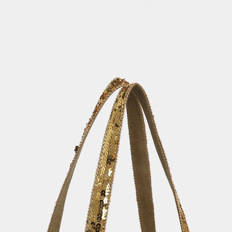 Sac Tote Canvas Sequins Grande Capacité Rétro
