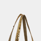 Sac Tote Canvas Sequins Grande Capacité Rétro