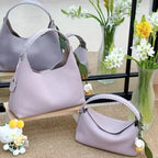 Sac bucket en cuir véritable grain supérieur – Style casual chic