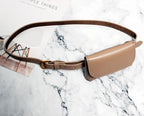 Ceinture cuir véritable avec pochette – Style Coréen Minimaliste