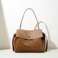 Sac Tote en Cuir Suédé – Cabas Rétro Bandoulière Femme MYNELIA