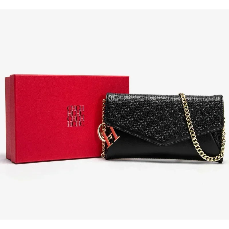 CH Brand Designer Exclusive Women's Handbag Party 2025 New Luxury Vintage Classic Design High-quality Women's Clutch Bag MYNELIA