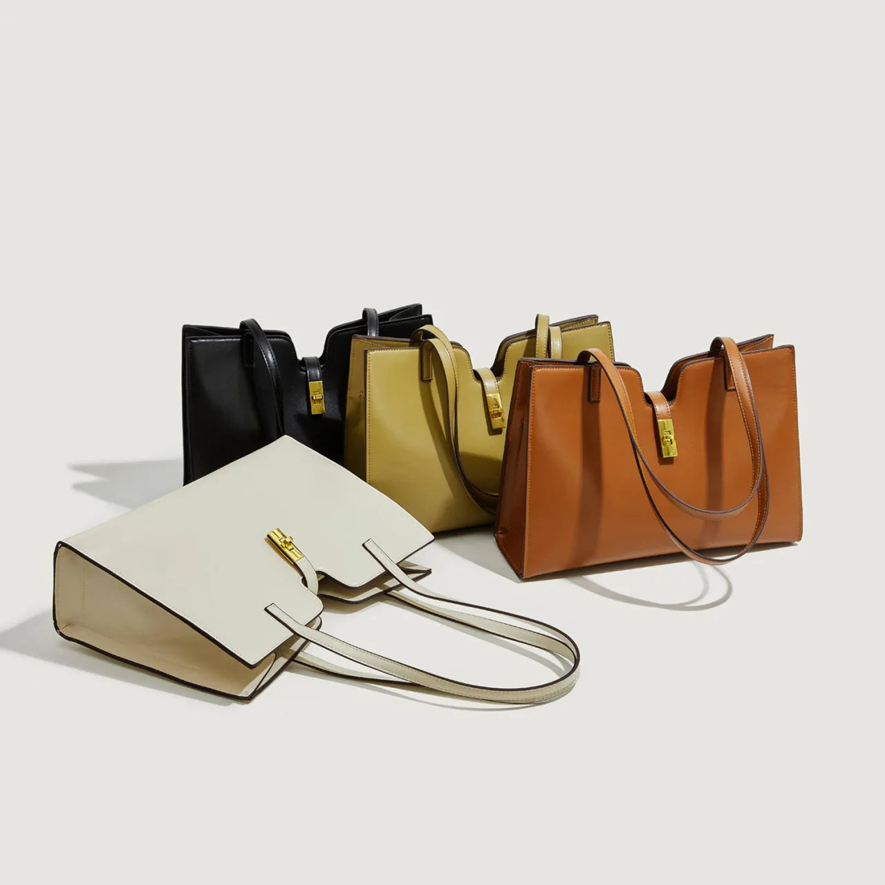 Sac à main cabas City-Grande capacité – Cuir PU MYNELIA