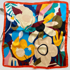 Foulard carré femme en polyester satiné – 70 × 70 cm