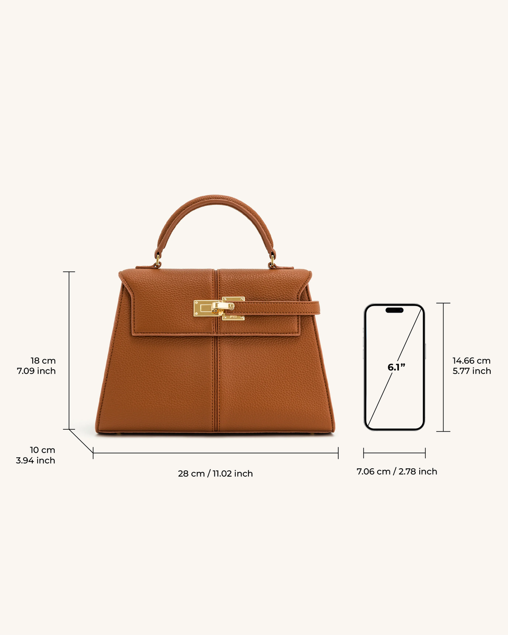 Sac à main trapézoïdal en cuir PU | Élégant & Polyvalent MYNELIA