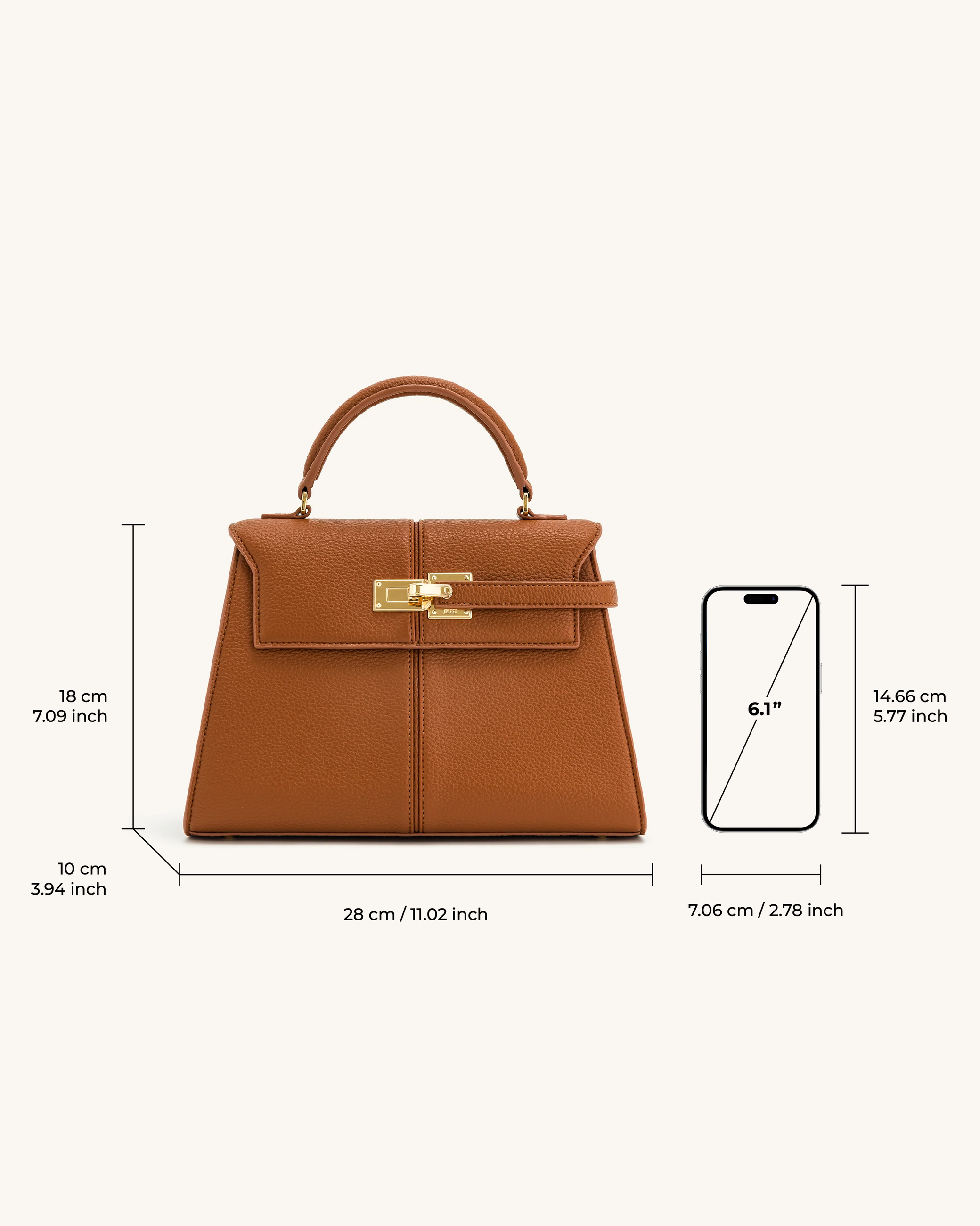 Sac à main trapézoïdal en cuir PU | Élégant & Polyvalent MYNELIA