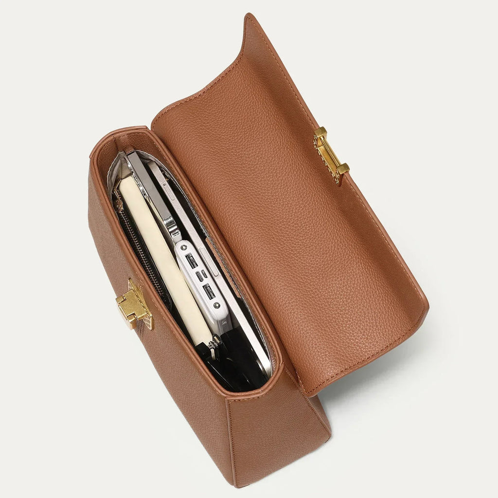 ITAMOOD 27cm Damenhandtasche aus echtem Leder mit verstellbarem Riemen, große Mehrzweck-Umhängetasche für den täglichen Gebrauch