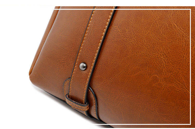 Sac à main en cuir ciré Oil Wax – Fermeture zip, Port multiple