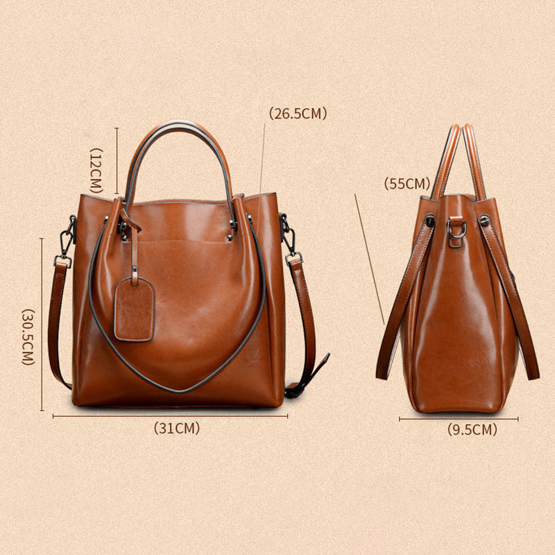 Sac seau cuir véritable Femme –Style Luxe