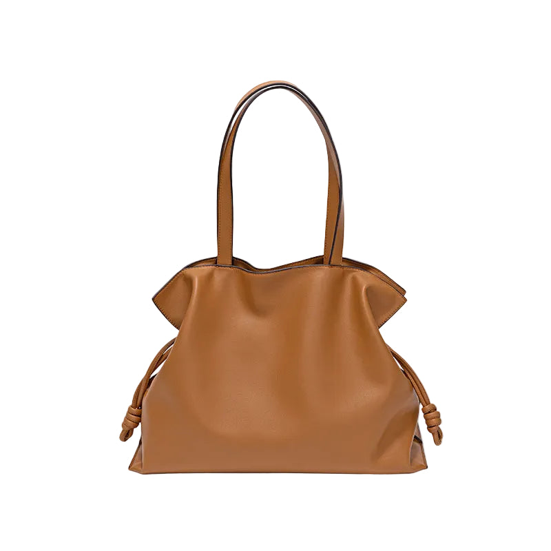Sac à main Cuir plissé véritable – Cordon de serrage