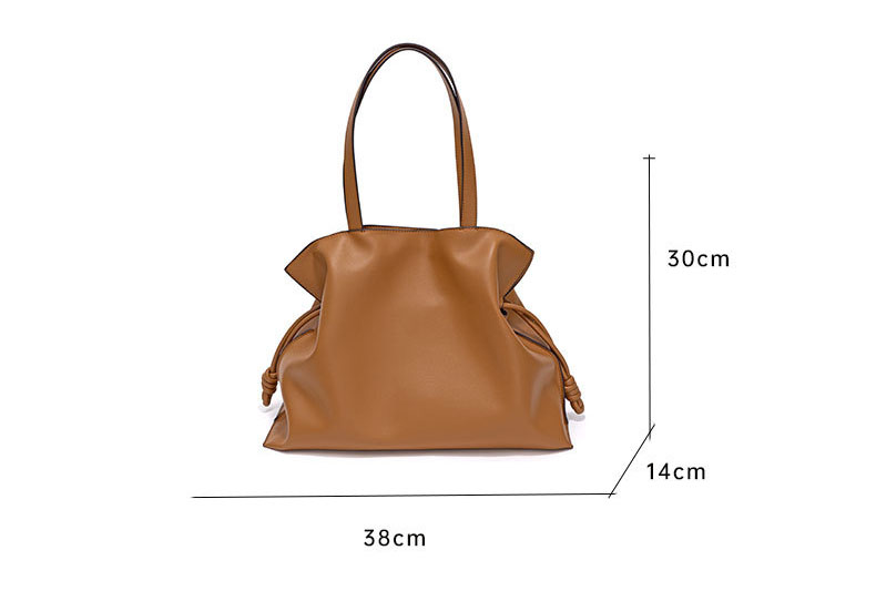 Sac à main Cuir plissé véritable – Cordon de serrage