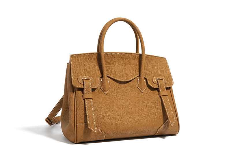 Modedesigner Großvolumige Herbst-Tragetasche 2026 Litschi-Muster Rindsleder Damen-Umhängetasche Formelle Geschäftsreise-Handtasche
