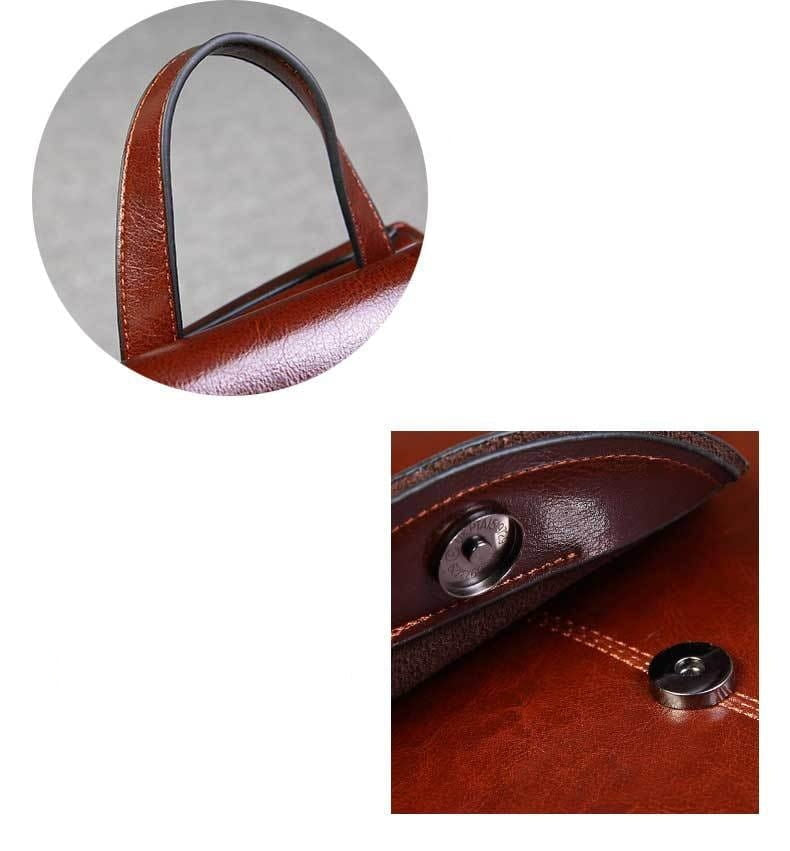 Rucksack aus echtem Leder – Magnetverschluss, für Alltag & Reisen
