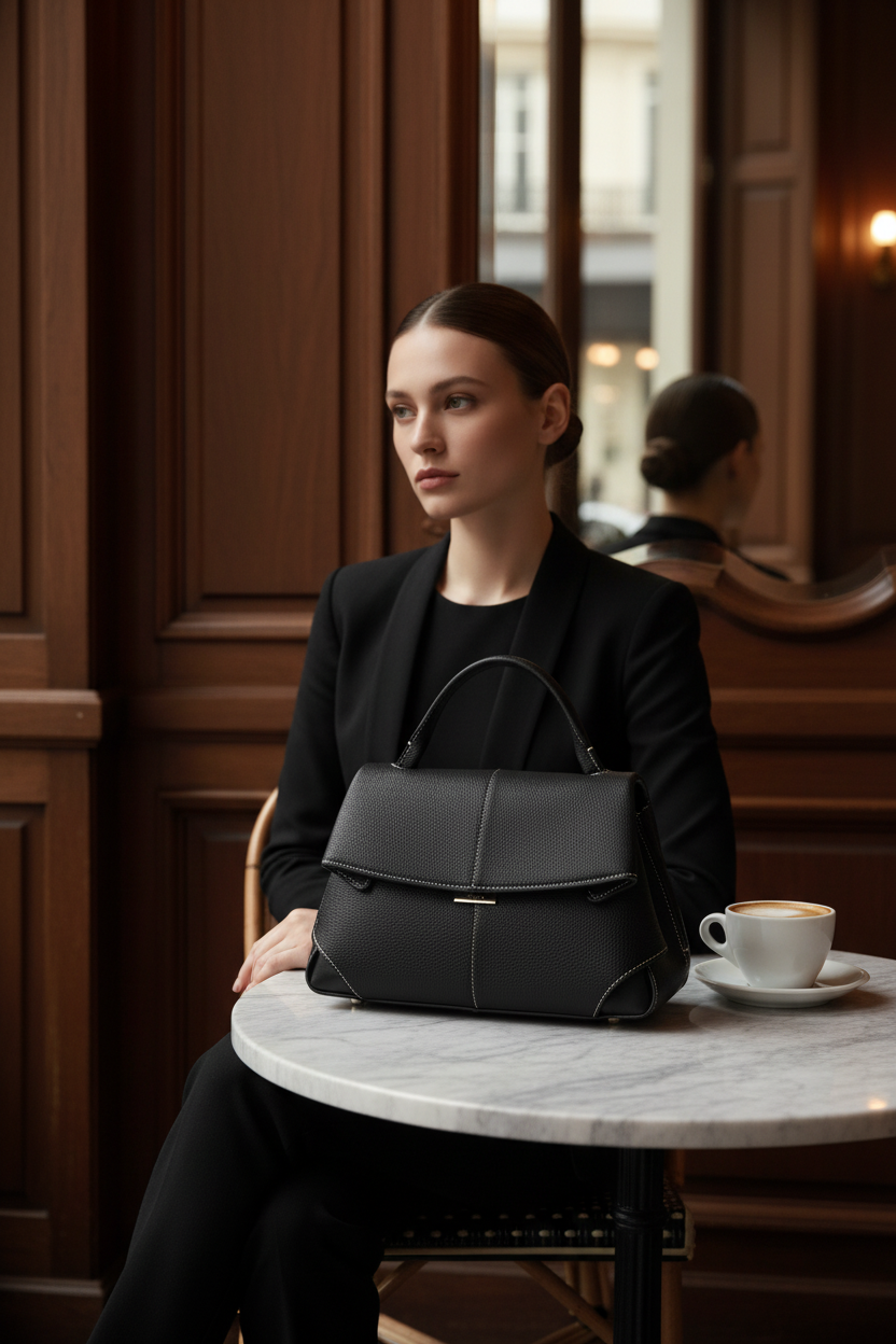 Sac cabas femme souple en simili cuir PU – Porté épaule ou bandoulière