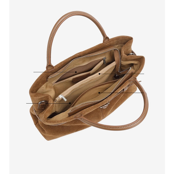 Sac Tote femme en velours – Détail Chaîne & Surpiqûres