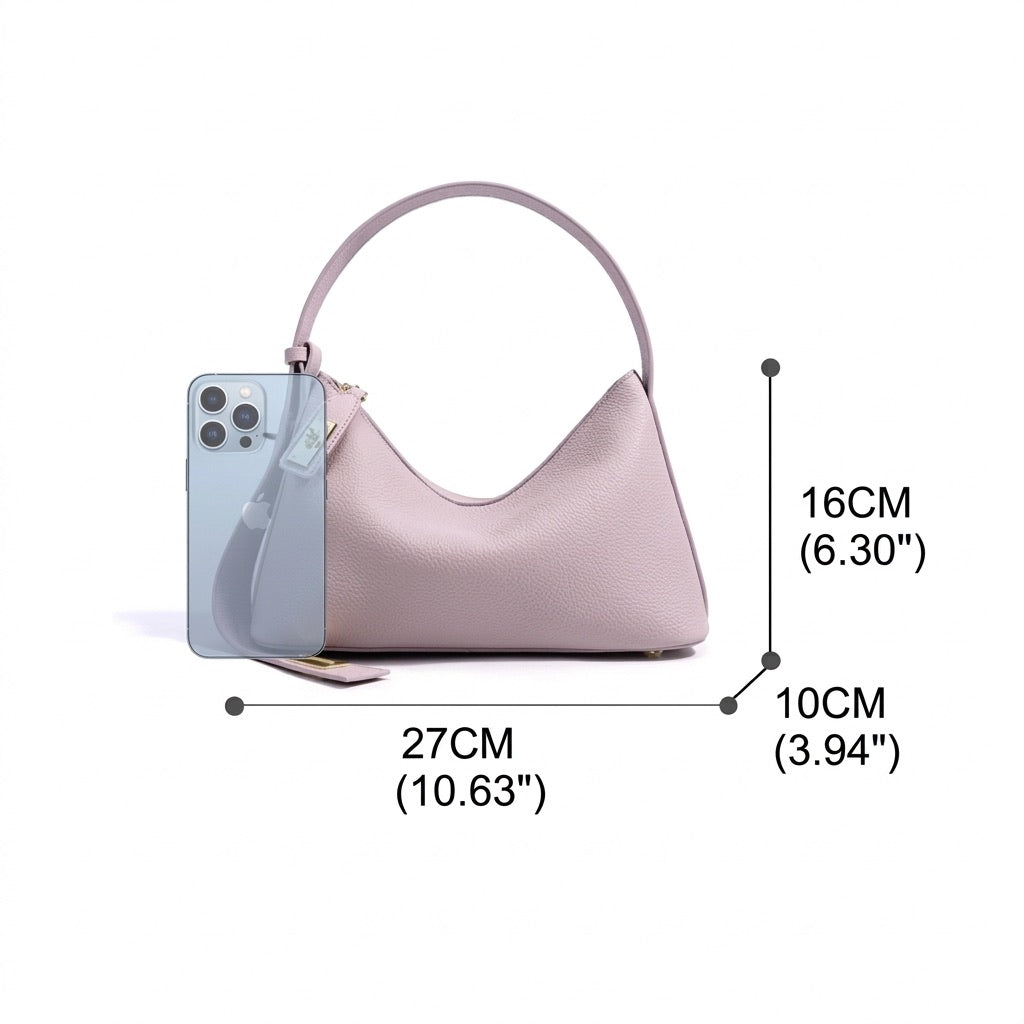 Sac Épaule en Cuir véritable Pleine Fleur  Grain Léger