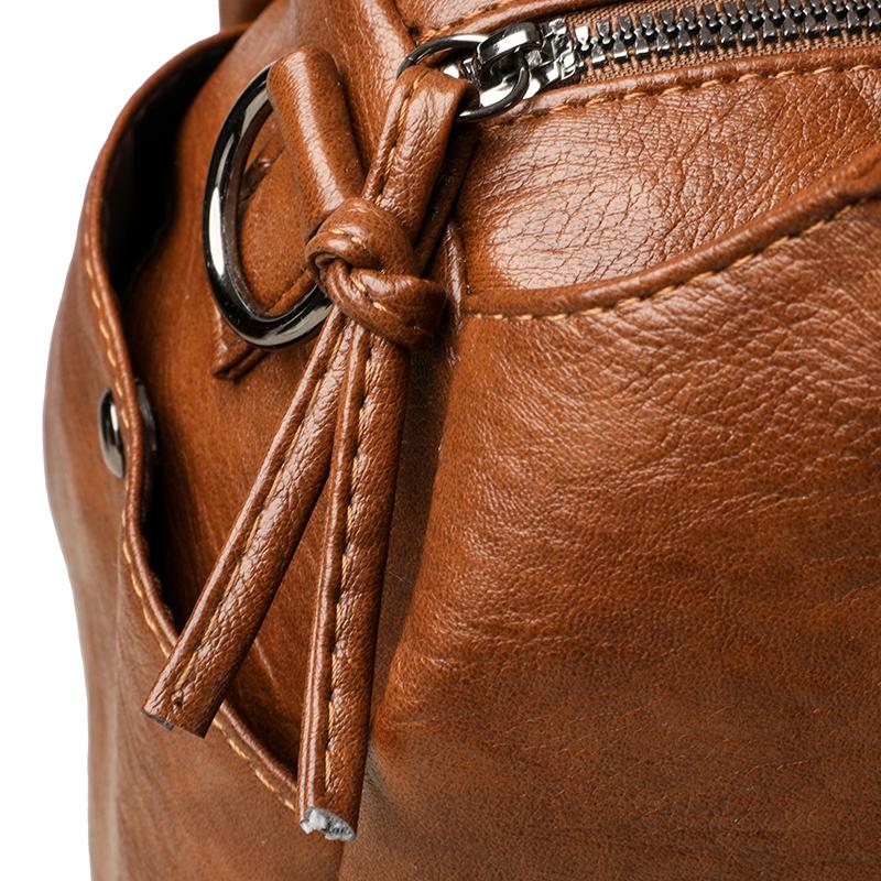 Sac bandoulière en cuir PU-Couleur Unie, Grande Capacité MYNELIA