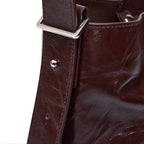 Sac seau cuir de vachette femme – Plissé style rétro luxe