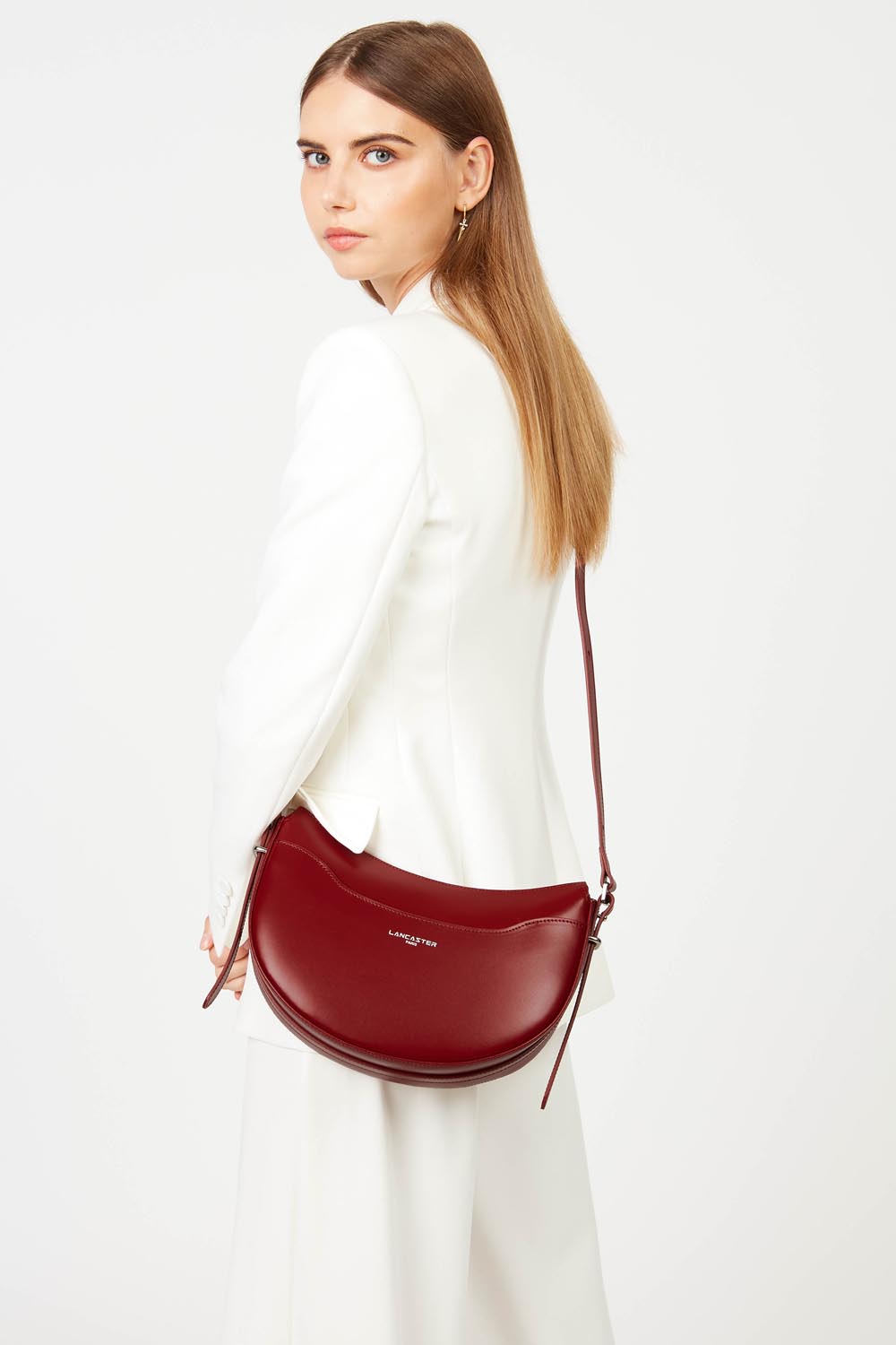 Sac demi-lune Lancaster Suave Ace en cuir de vachette