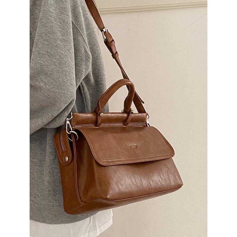 Sac à main femme en cuir PU – Surpiqûres Décoratives,Grande Capacité