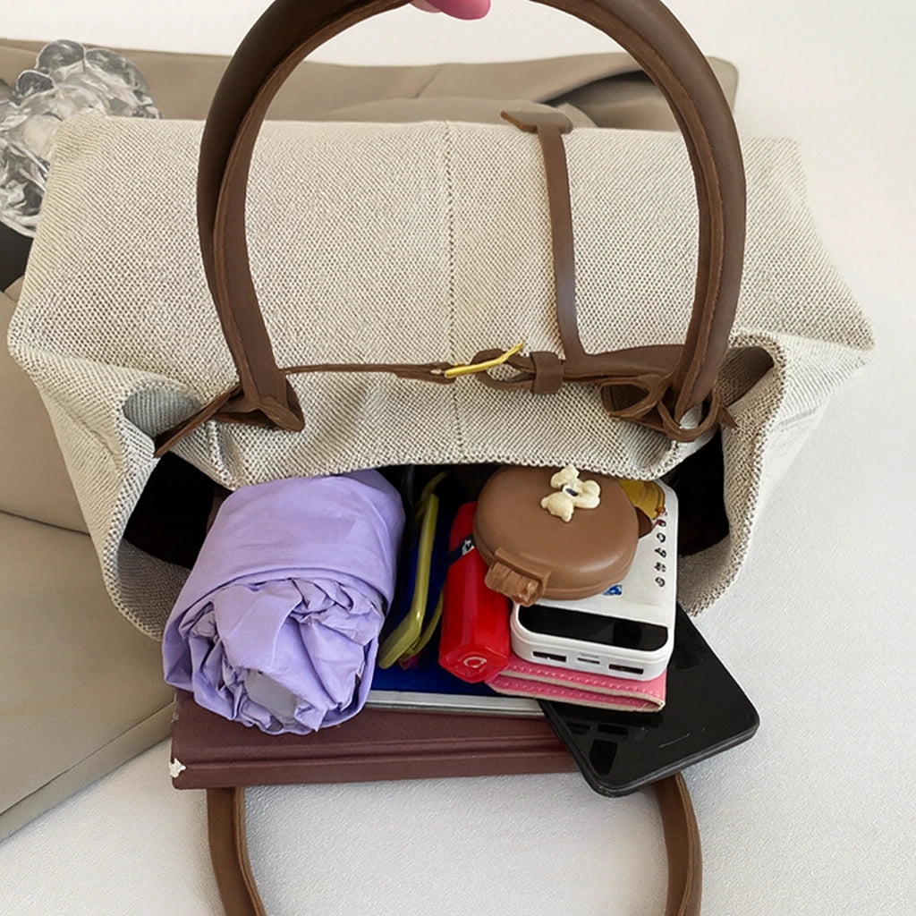 Tote Bag Tissé femme – Grand Sac Cabas Rétro