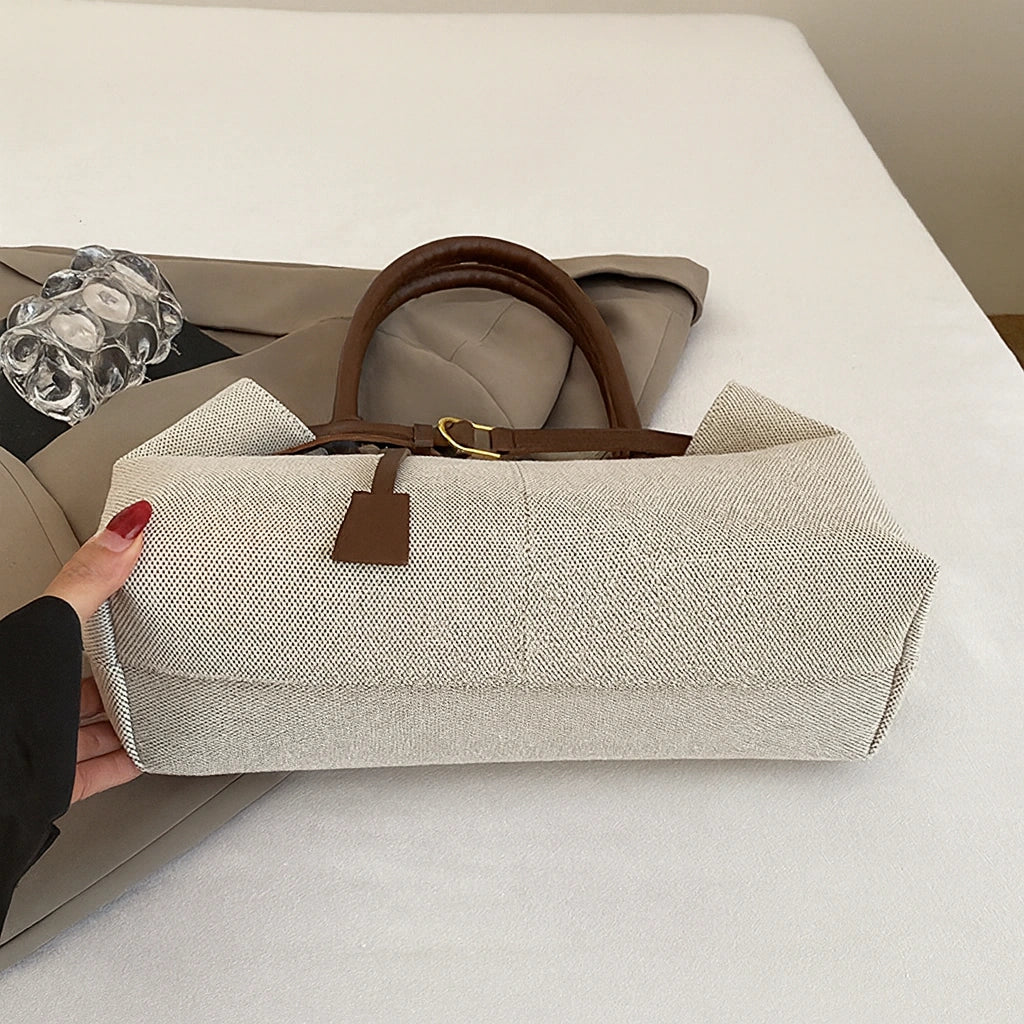 Tote Bag Tissé femme – Grand Sac Cabas Rétro