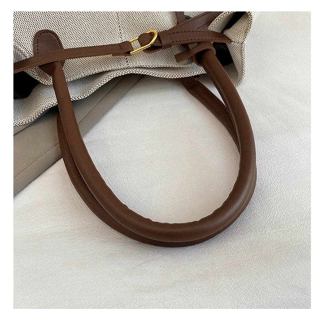 Tote Bag Tissé femme – Grand Sac Cabas Rétro
