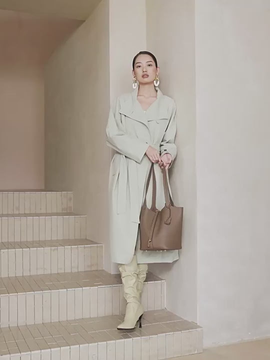 Sac à main fourre-tout en cuir PU – Boucle Dorée