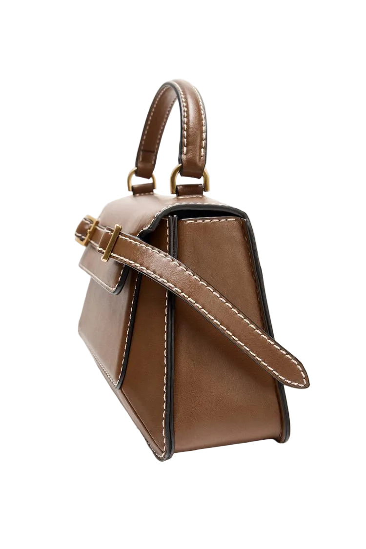 Sac à main  cuir PU  Femme – Boucle cadenas & Zip